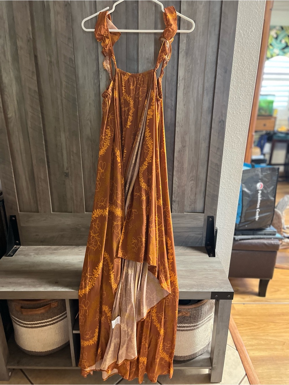 Rust Floral High-Low Sundress